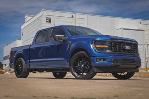 Ford F-150 Lowering Kit - Front + Rear - Rough Country - M1, 2 in Front Drop / 4 in Rear Drop, Front Struts + Rear Shocks - 4WD - '15-'25